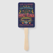 ファミリー懇親会バンドレトロ70sコンサートロゴ名 ハンドファン (裏面)