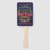 ファミリー懇親会バンドレトロ70sコンサートロゴ名 ハンドファン (正面)