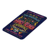 ファミリー懇親会バンドレトロ70sコンサートロゴ名 マグネット (左側)