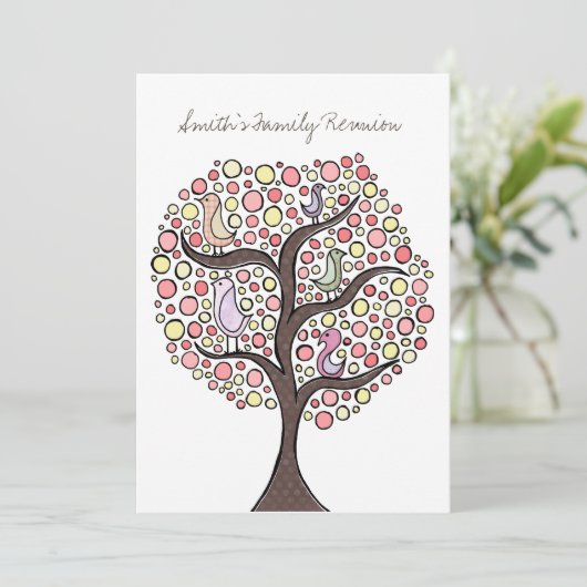 ファミリー懇親会バードツリーカスタム招待状 招待状 (スタンド正面)