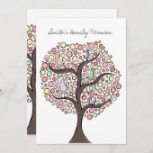 ファミリー懇親会バードツリーカスタム招待状 招待状 (正面/裏面)