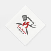 ファミリー懇親会バーベキュークッククックアウト スタンダードランチョンナプキン (角)