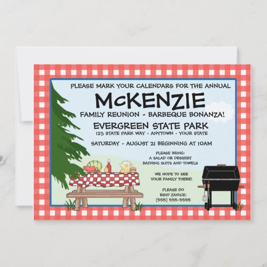 ファミリー懇親会バーベケ 招待状 (正面)