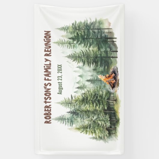 ファミリー懇親会パインウッドフォレストキャンプファイア 横断幕 (縦)