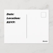 ファミリー懇親会パッチワークキルトフォト招待状 ポストカード (裏面)