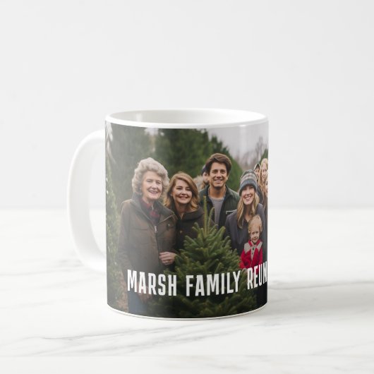 ファミリー懇親会パノラマフォトタイプ コーヒーマグカップ (正面左)