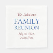 ファミリー懇親会パーソナライズされたパーティーナプキンス スタンダードランチョンナプキン (正面)