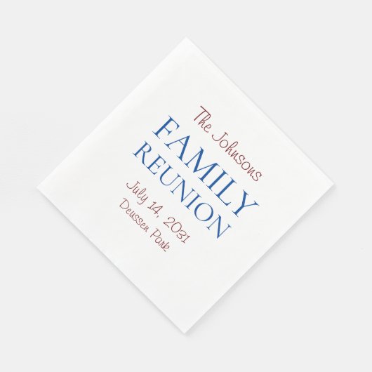 ファミリー懇親会パーソナライズされたパーティーナプキンス スタンダードランチョンナプキン (角)