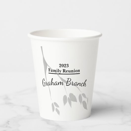 ファミリー懇親会パーソナライズされた紙カップ 紙コップ (正面)