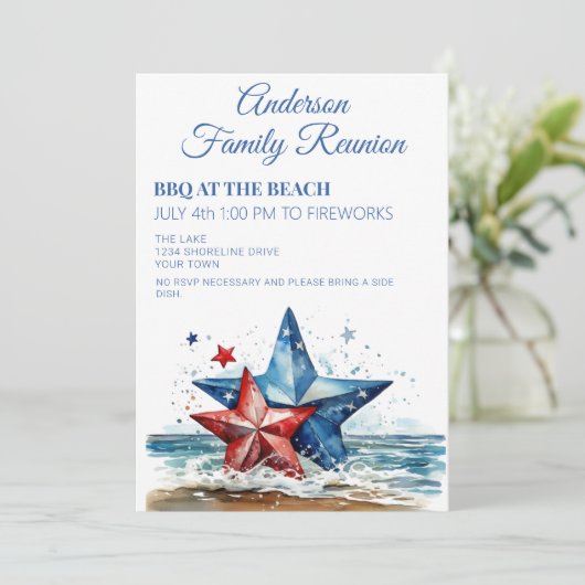 ファミリー懇親会パーティの招待状 招待状 (スタンド正面)