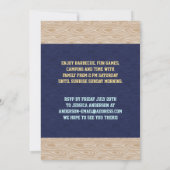 ファミリー懇親会パーティーおもしろい木製看板|名前の追加 招待状 (裏面)