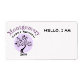 ファミリー懇親会パーティートレンディーツリー名前をカスタムするラベル ラベル (正面)