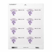 ファミリー懇親会パーティートレンディーツリー名前をカスタムするラベル ラベル (フルシート)