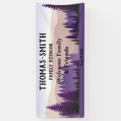 ファミリー懇親会パープルマウンテンシーンバナー 横断幕 (縦)