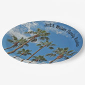 ファミリー懇親会パームツリーズアンドブルースカイパラダイス ペーパープレート (アングル)