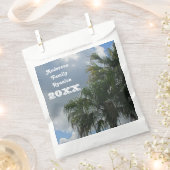 ファミリー懇親会パームツリーズトロピカルアイランドバケーション フェイバーバッグ (クリップ留めされた状態)