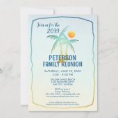 ファミリー懇親会パームツリーズビーチトロピカル 招待状 (正面)