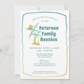 ファミリー懇親会パームツリーズビーチトロピカル 招待状 (正面)