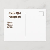 ファミリー懇親会パームツリーズフェードフォトスタイル招待状 ポストカード (裏面)