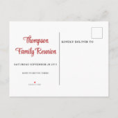 ファミリー懇親会ヒマワリ日付保存 案内ポストカード (裏面)