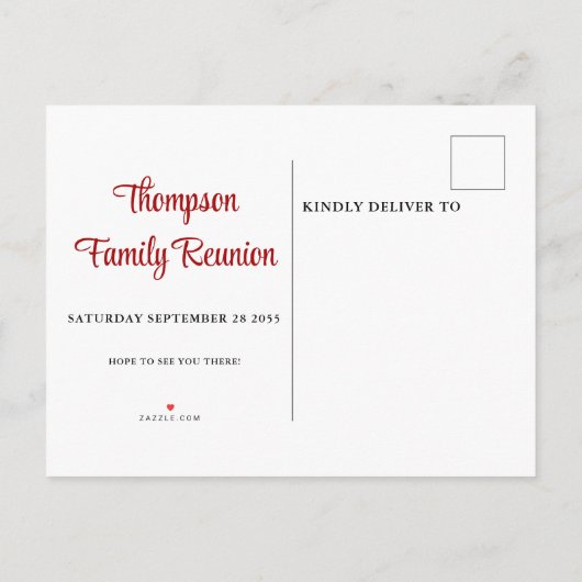 ファミリー懇親会ヒマワリ日付保存 案内ポストカード (裏面)