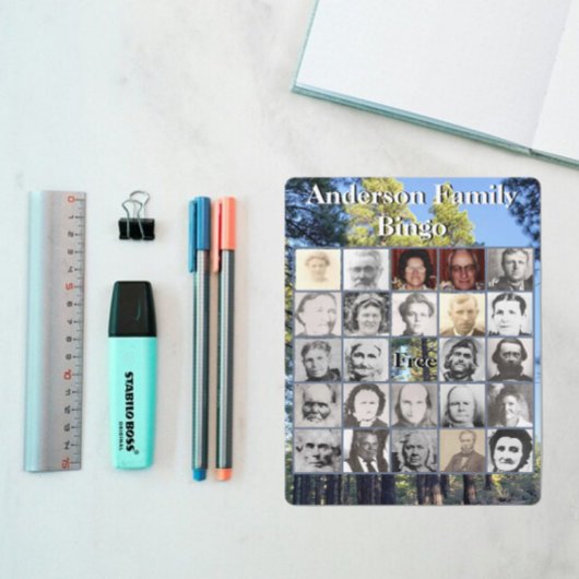 ファミリー懇親会ビンゴカードパインツリーフォレストフォト