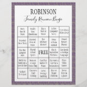 ファミリー懇親会ビンゴゲームパープルタイル (正面)