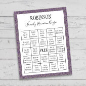 ファミリー懇親会ビンゴゲームパープルタイル