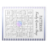 ファミリー懇親会ビンゴゲーム |シェブロン ノートパッド (正面)