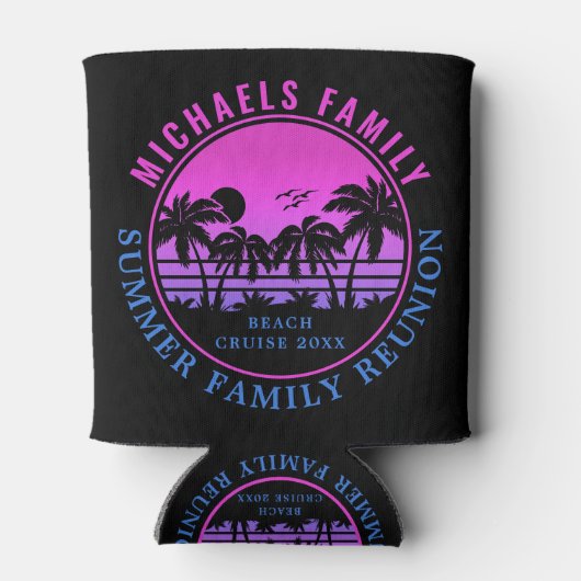 ファミリー懇親会ビーチクルーズサンセットバケーション 缶クーラー (裏面)