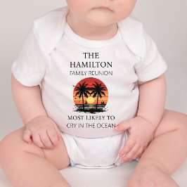 ファミリー懇親会ビーチシャツ ベビーボディスーツ