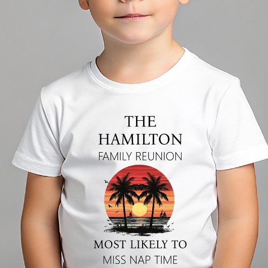 ファミリー懇親会ビーチシャツ ベビーTシャツ