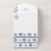 ファミリー懇親会ビーチテーマ オールインワン招待状 (外側)