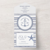 ファミリー懇親会ビーチテーマ オールインワン招待状 (内側)