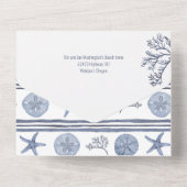 ファミリー懇親会ビーチテーマ オールインワン招待状 (裏面)