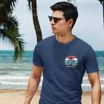 ファミリー懇親会ビーチパームツリーサンセットポケット名 Tシャツ<br><div class="desc">島のクルーズや熱帯の海辺の旅行で大人から衣服までかわいいマッチング夏の家族の懇親会ビーチ休暇Tシャツ。海の夕日の前に美しいヤシかわいらしの木を備える。あなたのカスタムグループのすべての人のための完璧なティー。ポケットに名前を付けカスタマイズて、最後の名前や年を付けて背中に名前を付ける。</div>