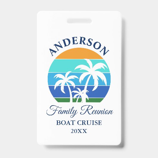 ファミリー懇親会ビーチパームツリーズクルーズ バッジ (正面)