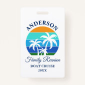 ファミリー懇親会ビーチパームツリーズクルーズ バッジ (正面)