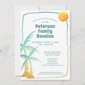 ファミリー懇親会ビーチパームツリーズトロピカル 招待状 (正面)