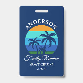 ファミリー懇親会ビーチパームツリーズブルークルーズ バッジ