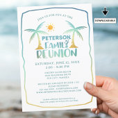 ファミリー懇親会ビーチパームツリートロピカル 招待状