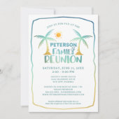 ファミリー懇親会ビーチパームツリートロピカル 招待状 (正面)