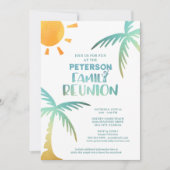 ファミリー懇親会ビーチパームツリー 招待状 (正面)