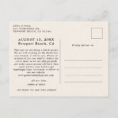 ファミリー懇親会ピクニックシックヴィンテージ保存日付 ポストカード (裏面)