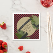 ファミリー懇親会ピクニックディアー〔雄ジカの〕枝角ムースツリー スタンダードカクテルナプキン (インサイチュ)