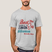 ファミリー懇親会ピクニックバーベキューレトロヴィンテージ Tシャツ (正面)