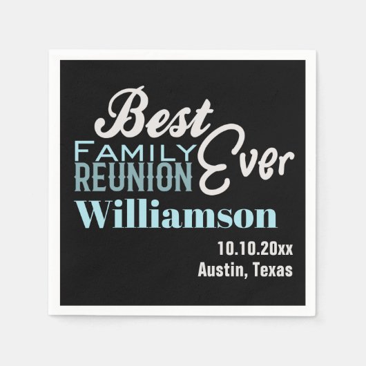 ファミリー懇親会ピクニックパーティー収集 スタンダードカクテルナプキン (正面)