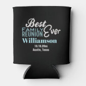 ファミリー懇親会ピクニックモノグラム最高のエバー 缶クーラー (正面)