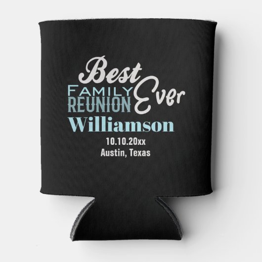 ファミリー懇親会ピクニックモノグラム最高のエバー 缶クーラー (正面)