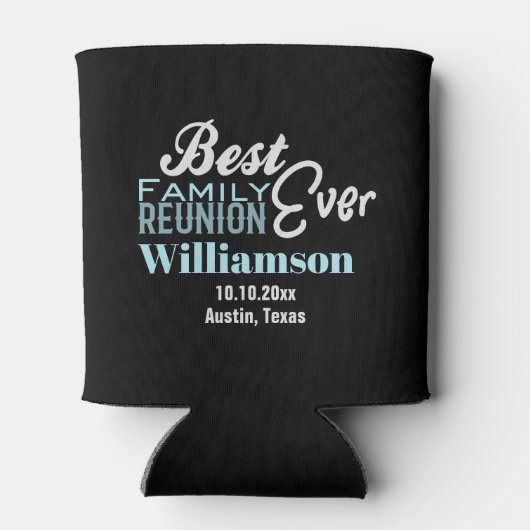 ファミリー懇親会ピクニックモノグラム最高のエバー 缶クーラー (裏面)